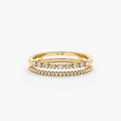 This Exquisite 14k Solid Gold Double Diamond Ring Is A True Work Of Art. Crafted By Sarahelisejewelry, This Unique Ring Features 30 White Diamonds With A Total Carat Weight Of 0.20. The Diamonds Are Set In A Round Shape And Have A Clarity Grade Of Slightly Included (Si1) And Color Grade Of G. The Height On This Ring Is 1.4mm. The Band Width Is 3mm With Each Band Size At 1.3mm And The Ring Size Is 6.5. This One-Of-A-Kind Piece Is Perfect For Any Occasion And Will Make A Stunning Addition To Any J Double Diamond Ring, Double Diamond, Unique Ring, White Diamonds, Womens Jewelry Rings, Unique Rings, Diamond White, Round Shape, In The Heights