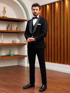 Black Slim-Fit Tuxedo 3-Piece