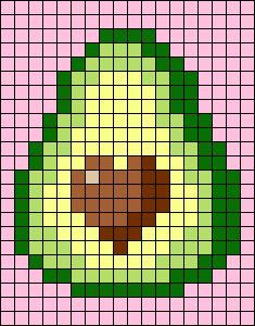 an image of a cross stitch pattern in green and pink