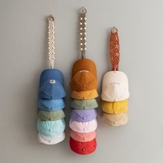 Elevate your home decor with our charming Wall Cap Hanger. Perfect as a gift for Dad, this handmade macrame cap holder blends bohemian and farmhouse styles. Ideal for organizing baseball caps or adding a fun touch to any room, it's the ultimate cap stacker and hat rack for any space. This Wall Cap Hanger is handcrafted/ hand woven with an Eco-Friendly Pure Cotton Cord. DETAIL:  Length (without hat): + 3 hats: 30" ~ 75cm  + 4 hats: 32" ~ 80cm + 5 hats: 34" ~ 85cm + 6 hats: 36" ~ 90cm + 7 hats: 38 Handmade Adjustable Baseball Cap, Adjustable Multicolor Flat Cap, Boho Organization, Baseball Theme Room, Cap Storage, Cap Rack, Cap Organizer, Cap Holder, Fun Home Decor