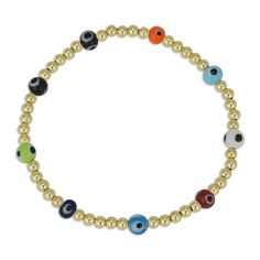 "* 3 mm Gold Filled (14/20) Beads * 5 mm Glass Evil Eye Beads (Multicolor, Dark Blue, Turquoise, Aqua Blue and White) Available in Various Sizes. Please choose from drop down list. I make 6.5\" for most wrist size To determine your bracelet size: Measure with a tape around your wrist (where you would like the bracelet to sit). If you don't have access to a measuring tape, wrap a string around your wrist and measure the length with a ruler. This is your wrist size. To determine your bracelet size Gold Beaded Evil Eye Bracelet For Friendship, Symbolic Multicolor Round Beads Jewelry, Gold Hand-strung Evil Eye Bracelet For Friendship, Gold Evil Eye Bracelet For Friendship, Gold Round Evil Eye Bracelet For Friendship, Evil Eye Round Beads Jewelry For Friendship, Friendship Evil Eye Round Beads Jewelry, Eye Bead Bracelet, Holiday Bracelets