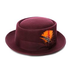 Burgundy Wool Pork Pie Hat Pork Pies, Mens Straw Hats, Mens Dress Hats, Military Style Boots, Kinds Of Hats, Pork Pie Hat, Mens Hats Fashion, Outfit Combos, Hat Stores