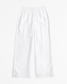 Mid rise, wide leg pants in a breezy, linen-blend fabric, featuring a pull-on style elasticated waistband for comfort and adjustability. Abercrombie Linen Pants, Man Up, Suits Coats, Low Iron, Athletic Fits, Linen Women, Pull On Pants, Swimwear Accessories, Linen Pants