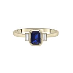 Laure by Aurate Lab-Created Blue and White Sapphire Ring Helzberg Diamonds, White Sapphire Ring, Red Carpet Ready, Berkshire Hathaway, Sapphire Stone, Recycled Gold, Stone Cuts, White Sapphire, Daily Fashion