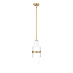 a brass and glass pendant light fixture