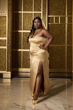 Slay this season in our one-shoulder cupro satin dress! This timeless gold dress is sustainable, plus-size friendly, and perfect for every shape and size. Show off your unique style and confidence with this stunning pieceDetails Neckline: One Shoulder Material: Cupro satin Lining: Viscose blend Made in India SustainabilityThis outfit is made with cupro satin, the fabric is made from cotton linter waste. It is a sustainable alternative to polyester Gold One-shoulder Maxi Dress, Glamorous Gold Silk Maxi Dress, Gold Satin Dress For Gala, Elegant Gold One-shoulder Dress For Gala, Gold Satin Dress For Night Out, Glamorous Gold One-shoulder Dress For Gala, Gold Satin Slip Dress For Night Out, Glamorous Gold Satin Dress, Glamorous Gold One-shoulder Formal Dress