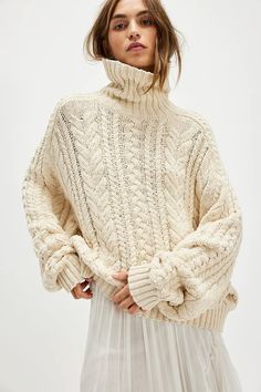 #sweater #fallfashiontrends #falloutfitswomen #fall #fashion Winter Sweaters Oversized, Turtle Neck Style, Cable Turtleneck Sweater, Cable Knit Turtleneck, Turtleneck Style, Cable Knit Turtleneck Sweater, Turtle Neck Jumper, Turtle Neck Sweater, Knit Turtleneck