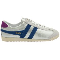 Buy Gola Bullet Blaze sneakers in white/sapphire online at gola. Retro Custom Sneakers With Boost Midsole For Sports, Retro Custom Sneakers With Gum Sole For Sports, Retro High-top Sneakers For Sports With Rubber Sole, Retro High-top Sneakers With Rubber Sole For Sports, Retro Slip-on Sneakers For Streetwear, Retro Sneakers With Gum Sole For Sports, Retro Mid-top Sneakers With Laces, Vintage Lace-up Sneakers For Sports, Vintage Sneakers With Rubber Waffle Outsoles For Jogging