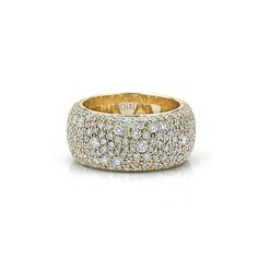 This remarkable Europa Dome Eternity Ring is designed with meticulous care to reveal 3.90 ctw round diamonds sparkling in a pave setting, drawing eyes with its captivating brilliance. Designed to be a statement piece on its own, this band also pairs perfectly with our brilliant engagement rings for a look that is both timeless and elegant. Available in your choice of 18K Rose Gold, 18K Yellow Gold, or 14K White Gold, you can select the perfect metal to suit your personal style and taste. NOTE: H Setting Drawing, Brilliant Engagement Rings, Gold Hex, High Jewelry Ring, Drawing Eyes, Pave Setting, Womens Wedding Bands, Fashion Ring, Three Stone Rings