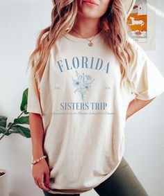 Celebrate your Sister Trip in 2024 with our Sister Trip Shirt, commemorating the bond between sisters and the memories you'll create together. Embrace the vacation spirit with our Vacation Sister Tee, perfect for relaxing and enjoying quality time with your siblings. Choose your Sister Trip Destination and wear it proudly with our custom-designed tee, marking the special place you'll explore together. Product Description for shirt: ⇝ Comfort Colors® brand shirt ⇝ Garment-dyed, 100% cotton (vinta Sister Trip, Girls Weekend Shirts, Celebrating Friendship, Girls Trip Shirts, Girls Vacation, Fitted Shirts, Girls Weekend, Comfort Color, Travel Shirts