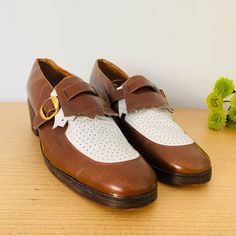 Vintage Silvia B. For Fiorentina Paris Two-Tone Leather Loafers Size 8.5 (Narrow Fit) See Photos For Signs Of Wear Shop Theyellowsky Closet For: Bohemian Boho Vintage 60s 70s 80s 90s Y2k 1990s 1970s 1980s Cottagecore Hippie Hippy Urban Oversized Western Nwt Fringe Office Party Cocktail Button Down Tie Dye Crochet Lace Retro Trendy Denim Embroidered Purse Hat Swim Tropical Floral Funky Casual Workout Work Elegant High Waisted Jeans Sheer Heels Made In Usa Loafers Jewelry Glassware Retro Style Pointed Toe Leather Shoes For Spring, Retro Spring Leather Loafers, Retro Leather Loafers With Flat Heel, Retro Leather Closed Toe Loafers, Retro Round Toe Loafers For Spring, Retro Leather Loafers With Closed Toe, Spring Leather Sole Monk Strap Slip-on Shoes, Spring Monk Strap Slip-on Shoes With Leather Sole, Spring Slip-on Monk Strap Shoes With Leather Sole