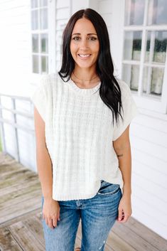 TEXTURED BOXY SWEATER TOP Relaxed fit, model is shown in her typical size small. 60% COTTON, 40% ACRYLIC Boxy Sweater, Swimsuit Sale, Flying Monkey Jeans, Cropped Flare Jeans, Textured Sweater, Judy Blue Jeans, Short Leggings, Active Wear Leggings, Mid Rise Jeans