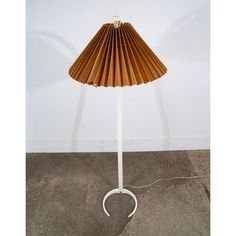 a lamp that is sitting on the ground