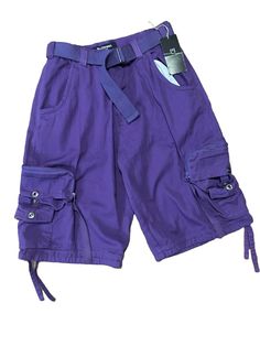 Riflessi Purple Cargo Pockets Drawstring Cuffs Men Relaxed Fit Shorts New 32 Cheap Pre-shrunk Gap T-shirt, Purple Cotton Bottoms With Belt Loops, Purple Streetwear Shorts For Spring, Purple Shorts For Spring Streetwear, Purple Spring Streetwear Shorts, Beast Boy Costume, Costume Concept, Beast Boy, Cargo Shorts Men