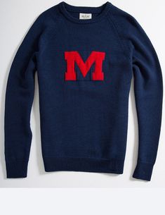 Navy Sweater For College In Fall, Classic Crew Knit Sweater, Sporty Fitted Crew Neck Sweater, Navy Winter College Sweater, Navy Winter Sweater For College, College Winter Sweatshirt With Ribbed Collar, Winter College Sweatshirt With Ribbed Collar, Preppy Knit Sweater For Fall, Preppy Knit Sweater For Winter