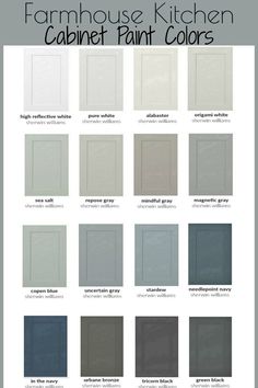 the different colors of cabinets and doors are shown in this guide to choose which color you want