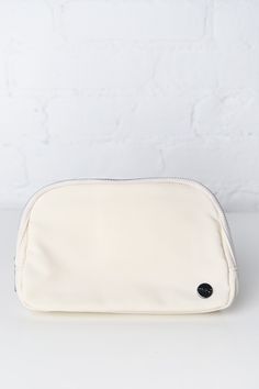 Madison Crossbody Belt Bag - Cream Functional Everyday Phone Bag Pouch, Functional Pouch With Adjustable Strap For Daily Use, Practical Travel Accessories Pouch With Zipper, White Cosmetic Bag With Zipper Closure For Everyday, Functional Everyday Phone Bag With Zipper Pocket, Functional Phone Bag With Zipper Pocket, Everyday White Mobile Phone Pouch, Functional Nylon Phone Bag For Everyday Use, Functional Zipper Closure Pouch Phone Bag