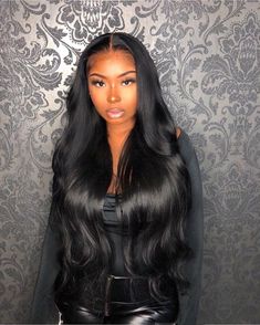 Get ready to transform your look with Montina Hair's Virgin Body Wave Lace Front Wig! Made with top quality virgin hair, this wig features a 13x4 lace area and 150% density for a natural look and feel. Gender: Female Hair Curl: Wavy Hair Color: Natural Hair Feature: HD Lace Front Lace Area: 13*4 Density :150% The HD lace front offers a seamless blend with your natural hairline, creating a flawless finish. And because it's made from virgin hair, you can style it just like you would your own hair Aesthetic Honey, Wigs Ideas, Fesyen Rambut, Sew Ins, Hair Aesthetic, Body Wave Hair, Wave Hair, Long Black Hair, Front Lace Wigs Human Hair