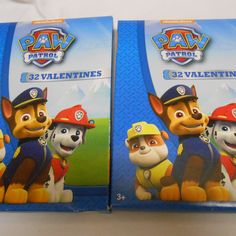 two packs of paw patrol valentine's cards