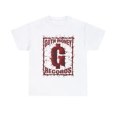 Unleash your inner goth with this exclusive Goth Money Records tee from Kyoto Street Market! Featuring a stylish Graveyard Shift design, this tee is the perfect addition to any alternative wardrobe. #GothMoneyRecords #GMR #GraveyardShift #KyotoStreetMarket #AlternativeFashion 👻🎵🖤 Halloween Band Merch T-shirt With Logo Print, Halloween Grunge Logo Print T-shirt, Halloween Grunge T-shirt With Logo Print, Halloween Band Logo T-shirt For Streetwear, Halloween Streetwear T-shirt With Band Logo, Goth Money Records, Kyoto Street, Graveyard Shift, Street Market