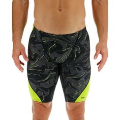 PRICES MAY VARY. Swim strong and never fade with the Men’s Durafast Elite Jammer Swimsuit. Constructed with TYR’s most durable textile - Durafast Elite - this performance swimsuit utilizes high denier poly fiber and innovative circular knit construction to combine the strength and colorfastness of polyester with the comfort of spandex. TYR Jammer swimsuits hit above the knee and feature a compressive fit, adjustable drawcord waist and free range of motion. They are the perfect performance suits Competition Swimwear, Cycling Workout, Free Range, Golf Sport, The Men, Range Of Motion, Mens Swimwear, Above The Knee, Sport Fitness