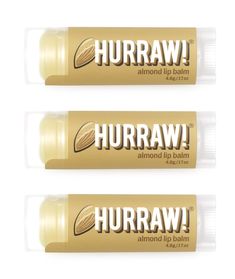 PRICES MAY VARY. THREE 4.8g/.17oz Oval Tubes of HURRAW! Almond Lip Balm packaged in a white HURRAW! branded pillow box. Nutritious, fresh pressed almond oil is the core ingredient in our smooth, creamy almond balm. Made with certified organic, vegan, and raw ingredients. Hurraw! Lip Balms are certified 100% all natural origin, cruelty and gluten free. Non-GMO. Bee, Shea, Soy and Palm Free. CRITERIA: Hurraw! Lip Balms are all natural, vegan, raw, made with premium fair trade ingredients, super sm Lip Balm With Almond Oil, Lip Balm Packaging, Best Lip Balm, Chai Spice, Pillow Box, Non Gmo, Almond Oil, Lip Balm, Natural Ingredients