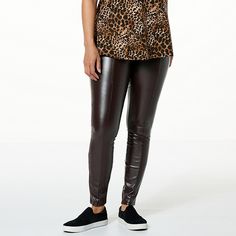 HUE Faux Leather Legging From vintage tees to chunky sweaters and stilettos to boots, you can pair almost anything with these faux leather leggings for a fresh, edgy update. Faux Leather Leggings For Fall, Stretch Faux Leather Leggings For Winter, Winter Faux Leather Stretch Leggings, Winter Stretch Faux Leather Leggings, Casual Stretch Faux Leather Leggings, Casual Stretch Faux Leather Pants, Trendy Faux Leather Winter Leggings, Trendy Winter Faux Leather Leggings, Trendy Leather Leggings For Winter