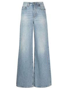 Luxury Jeans, Saint Laurent Jeans, Cotton Jeans, Wide Jeans, Dolce E Gabbana, Jeans For Women, Designer Jeans, High Jeans