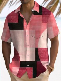 This Retro Vacation Style Print Casual Shirt combines vibrant mixed prints with a fit, making it ideal for casual and stylish occasions. Made from a comfortable 4-way stretch fabric, this shirt features unique design elements such as a pocket, button design, and positioning print, perfect for a boho and vacation-ready look. Features: Material: Made from a flexible 4-way stretch fabric. Style: Casual/Stylish/Boho, perfect for a laid-back look. Pattern Type: Mixed print for a vibrant and design. Element: Pocket design and button design for added functionality and style. Type: Stitching way and positioning print for a unique appearance. Fit Type: Loose fit for maximum comfort. Sleeve Style: Shirt-sleeve for a classic touch. Neckline: Turndown collar for a traditional look. Clothing Length Typ Casual Collar Tops With Patchwork, Summer Shirt With Multicolor Print And Colorful Pattern, Casual Long Sleeve Shirt With Geometric Pattern, Casual Multicolor Shirt With Casual Collar, Multicolor Casual Shirt With Casual Collar, Casual Shirt With Retro Print For Spring, Spring Casual Shirt With Retro Print, Casual Retro Print Shirt For Spring, Casual Button-up Patchwork Shirt