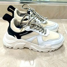 Space Sneakers In Perfect Condition. Used Once Only. Too Big For Me Size:38 Made In Portugal Zadig And Voltaire, Sneakers Fashion, Athletic Shoes, Portugal, Color White, Women Shoes, Sneakers, Women Shopping, White