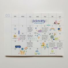 a calendar with animals and numbers on it