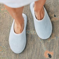 Keep your feet warm and cozy this season with our plush terry slippers. These closed-toe slippers feature our signature soft terry and piped edges with a soft foam footbed. Add embroidery for the perfect gift this holiday season.   | Weezie Luxury Towels & Robes Comfortable Slip-on Slippers With Soft Texture, Foam Slip-on Slippers For Indoor Use, Comfortable Platform Slippers With Cushioned Footbed, Comfortable Slippers With Soft Texture And Round Toe, Comfortable Foam Slippers With Round Toe, Soft Texture Indoor Slippers With Round Toe, Comfortable Foam Slippers With Cushioned Footbed, Comfortable Platform Slippers, Comfortable Foam Slip-on Slippers