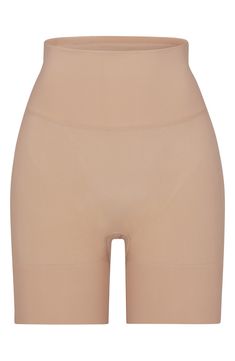 Designed to lift and accentuate your butt, these mid-thigh shorts feature firm compression at the thighs and a ruched seam in back. Firm compression Open gusset 76% nylon, 24% spandex Machine wash, tumble dry Imported Lifting Shorts, Mid Thigh Shorts, Kim Kardashian, Nordstrom, Spandex