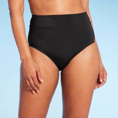 An ultra comfortable swim bottom DOES exist! We created this one to have a wide, high waistband that works perfectly to mix and match with whatever top works best for you. This style also comes with hidden smoothing and control to help you feel your best all day long. Made with built-in UPF 50 sun protection. High Waisted Swim Bottoms, High Waisted Swim, Black Swimsuit, Swim Bottoms, Swimwear Fashion, Lands End, Upf 50, Sun Protection, Womens Swim