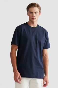 Introducing your new wardrobe staple, the Henderson T-Shirt. A versatile, 100% cotton Tee that pairs effortlessly with any outfit. Crafted in a relaxed fit, designed for everyday wear. 100% Mid weight cotton Navy garment wash Ribbed neckline Designed in Australia. Made in China Basic Relaxed Fit Pima Cotton T-shirt, Relaxed Cotton T-shirt For Casual Gatherings, Relaxed Soft-washed T-shirt For Casual Gatherings, Classic Organic Cotton T-shirt For Summer, Classic Organic Cotton Summer T-shirt, Soft-washed Organic Cotton T-shirt, Classic Cotton T-shirt For Casual Gatherings, Soft-washed Relaxed Fit Cotton T-shirt, Classic Organic Cotton T-shirt For Everyday