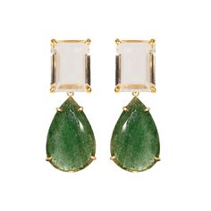 Crafted from semi-precious stones, the Elyna Earrings offer a versatile style with a removable drop, allowing for a transition to a more minimalist look. Their design seamlessly fuses vintage and art deco influences. Luxury Natural Stone Drop Earrings, Luxury Drop Earrings With Natural Stones, Timeless Gemstone Earrings For Evening, Timeless Evening Earrings With Gemstone, Modern Teardrop Gemstone Earrings, Elegant Linear Drop Earrings With Natural Stones, Elegant Drop Earrings With Natural Stones, Elegant Gemstone Linear Earrings For Formal Occasions, Elegant Gemstone Linear Earrings For Formal Events