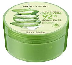 Nature Republic Aloe Vera Gel Best Korean Skin Care Products, Korean Skin Care Products, Penyimpanan Makeup, Korean 10 Step Skin Care, Aloe Vera For Hair, Korean Skin Care