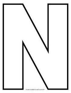 the letter n is made up of black and white lines, which are outlined in two different