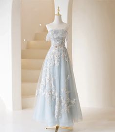 Prom Dresses Fairy, Light Blue Prom Dresses, Dresses Fairy, Light Blue Lace Dress, Light Blue Prom, Prom Dress Pictures, Light Blue Prom Dress, Blue Prom Dresses, Cute Dresses For Party