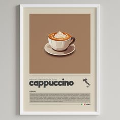 a cup of cappuccino on a saucer