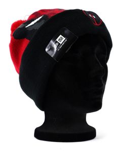 Marvel Comics NEW ERA DEADPOOL Cuffed Knit Winter Snow Hat New With Tag Marvel Comics New Era Deadpool Classic Cuff Knit Winter Snow Hat. Stay warm this winter with the Deadpool hat produced exclusively by New Era in 2012. One size fits most winter snow hat. This Marvel Comics themed hat features a knit Deadpool on the dome with a raised and embroidered Deadpool logo on a 100% acrylic knit cap. The New Era flag at wearer's left side. Produced by New Era Cap Company... designed from the inside out. It is a must for your collection. Check out our other auctions for more rare Marvel items and collectibles! It has never been worn or handled and comes to you in perfect condition with tags. -Marvel Hero: Deadpool -Manufacturer: New Era -Winter/Snow Hat -One Size Fits Most -New with tag We like t Novelty Red Winter Hat, Red Novelty Winter Hats, Novelty Warm Beanie, One Size Fits Most, Novelty Warm Beanie One Size Fits Most, Warm Novelty Beanie, One Size Fits Most, Themed Black Winter Hats, Warm Novelty Beanie One Size Fits Most, Warm Novelty Beanie, Novelty Winter Streetwear Hats