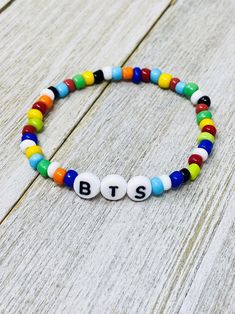 Personalized Multicolor Kpop Style Bracelets, Kpop Style Personalized Multicolor Bracelets, Personalized Multicolor Kpop Style Jewelry, Multicolor Kpop Jewelry For Friendship, Kpop Style Personalized Multicolor Jewelry, Multicolor Round Beads Kpop Jewelry, Customized Multicolor Kpop Bracelets, Handmade White Friendship Bracelets Kpop Style, Personalized Multicolor Beaded Bracelets Kpop Style