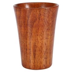 a wooden cup with a handle on the side