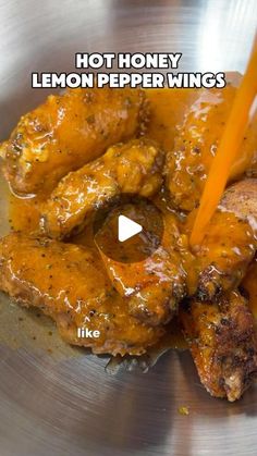 there is a video about how to make hot honey lemon pepper wings