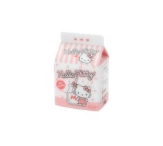 a carton of hello kitty milk on a white background