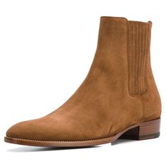 Elevate your style with our exquisite handmade men's full grain suede chelsea boots. crafted with precision using top-quality materials, these boots offer timeless elegance and unparalleled comfort. shop now for the ultimate footwear experience! Suede Chelsea Boots With Leather Sole For Business, Winter Business Suede Chelsea Boots, Winter Business Chelsea Boots In Suede, Masculine Chelsea Boots With Leather Sole For Fall, Classic Suede Chelsea Boots For Business, Business Suede Chelsea Boots With Suede Lining, Classic Suede Chelsea Boots For Winter, Luxury Suede Chelsea Boots With Leather Sole, Business Chelsea Boots With Suede Lining For Fall