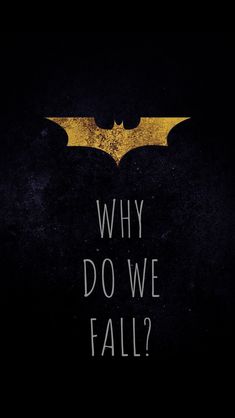 the dark knight movie poster with batman's bat symbol on it, which says why do