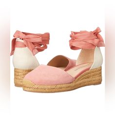 Jack Rogers Women’s Palmer Angle Wrap Espadrille Wedge Sandals * Manufacturer: Jack Rogers * Size Origin: Us * Style Type: Wedge Heels * Collection: Jack Rogers * Closure: * Material: Leather/Manmade * Fabric Type: Suede * Sku: Bh5417998 Chic Pink Wedge Heel Espadrilles, Spring Wedge Sandals With Branded Insole And Flat Heel, Pink Platform Wedge Heel Espadrilles, Pink Platform Espadrilles With Wedge Heel, Summer Wedge Heel Espadrilles With Branded Insole, Pink Closed Toe Platform Espadrilles, Pink Espadrilles With Removable Insole, Pink Leather Espadrilles For Spring, Chic Pink Closed Toe Espadrilles