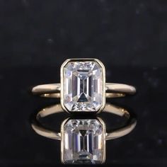 "PRODUCT DESCRIPTION ( NICEJEWELLERY ) Welcome to NICEJEWELLERY \" The stones in the jewelry are 100% handmade, They are cut and polished by our experienced craftsmen. \" Natural Moissanite Engagement Ring, 8x6mm Emerald Cut, Solitaire Ring in 925 Sterling Silver, 14k Gold Ring, Square Bezel Moissanite Ring no. 222 Metal: 14k Solid Gold     Moissanite ring Material Type: Yellow Gold Diamond shape:Emerald Cut,  8x6mm Emerald Cut Gender:Children's, Men's, Unisex, Women's Main Stone:moissanite Jewelry Type: Rings Occasion: Anniversary, Engagement, Gift, Party, Wedding Setting Type: Prong Setting All Ring Available Handmade RingPAYMENT PLAN *PayPal PROCESSING TIME Usually it takes us 3 business days of processing time. ESTIMATED DELIVERY TIMES 7 business days at united states. But if you want Yellow Gold Moissanite Ring, Gold Moissanite Ring, Moissanite Solitaire Ring, Ring Square, Emerald Cut Moissanite, Bezel Set Ring, Emerald Cut Rings, Wedding Rings Solitaire, Moissanite Wedding Rings