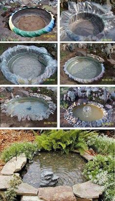 the steps to make a garden pond